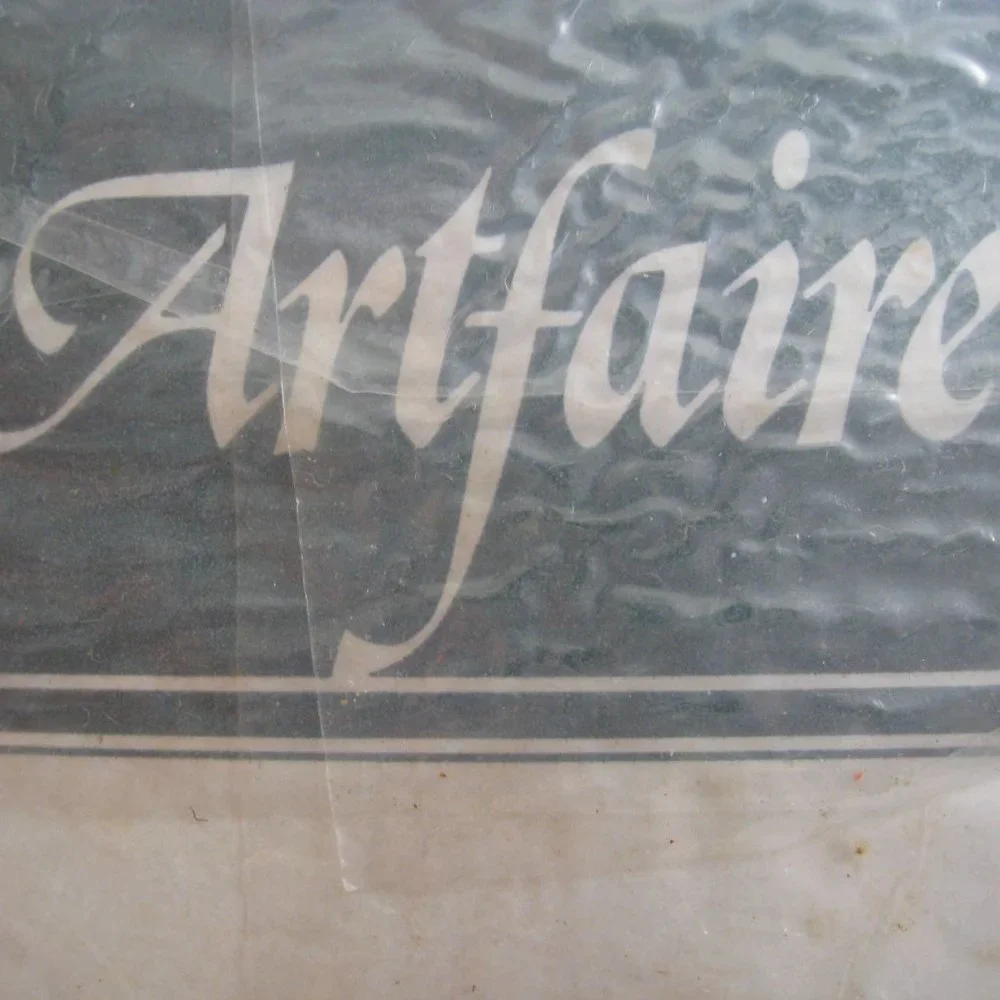 NOS Vintage Artfaire Paper Table Cover Reindeer Cartoon Christmas Party 54